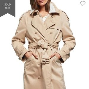 NWT Anine Bing Beige Storm Trench Coat xs